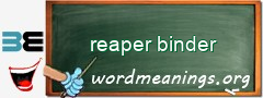 WordMeaning blackboard for reaper binder